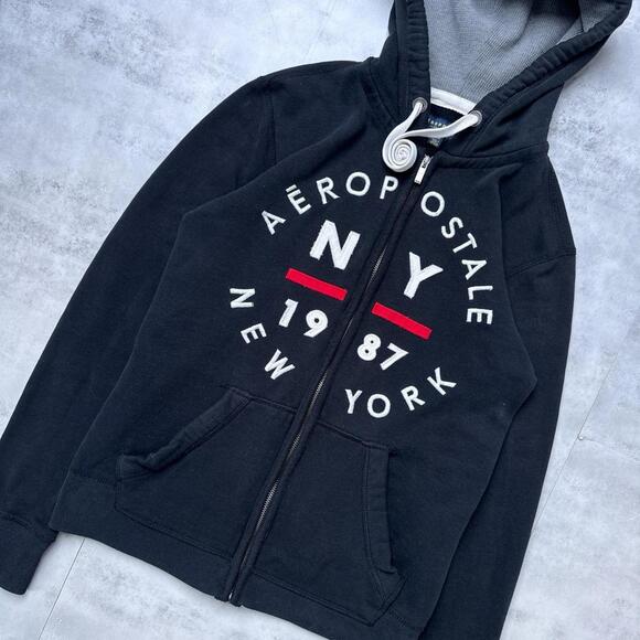 Y2K Aeropostale 00s Zip Up Hoodie Jacket - Picture 5 of 6